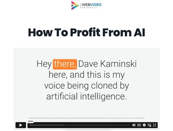 Dave Kaminski – How To Profit From AI