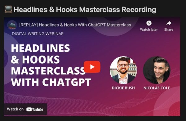 Ship30For30 – Headlines & Hooks Masterclass with ChatGPT